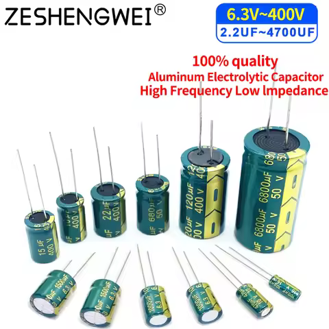 Aluminum Capacitor 6.3V 10V 16V 25V 35V 50V 63V 100V 400V 450V 100UF 220UF 330UF 680UF 1000UF 470UF 