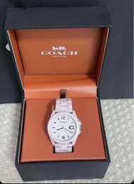 COACH粉色陶瓷手錶