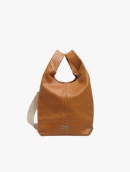 BIMBA Y LOLA - MEDIUM TOFFEE LEATHER PAPER BAG