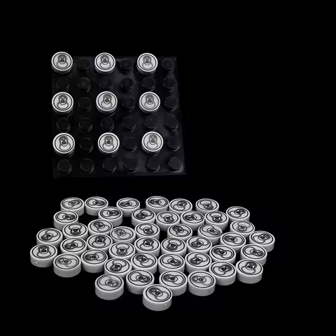 MOC 10PCS Printed 98138 Round Can Lid 1x1 Pattern Building Blocks Kits 98138pb Beverage Bricks Parti