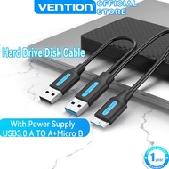 Vention USB A to Micro USB Cable 5Gbps Fast Speed USB3.0 Hard Drive Disk Cable With Power Supply Mic