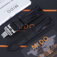 เหมาะสำหรับ Mido คนถือหางเสือเรือm005สายหนังแท้สีส้มหางเสือm005614 m005430Aสายสร้อยข้อมือชาย22