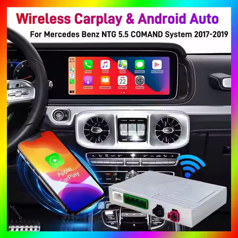 Wireless CarPlay Android Auto Retrofit Kit Decoder Box CarPlay Interface For Mercedes Benz NTG 5.5 C