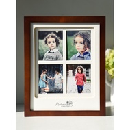 Solid Wood Four-Grid Photo Frame Creative Unique Wedding Photo Wall-Hanging Modern Simple Table Baby