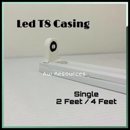 Single / Double  LED T8 Slim Casing / LED T8 Slim Fitting 2ft 4ft 2 feet 4 feet Casing