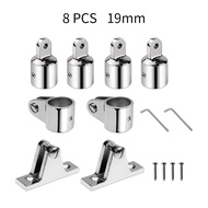AndyMarine 8 PCS Marine 316 Stainless Steel Bimini Top Hardware Fitting Set Deck Hinge Jaw Slide Eye