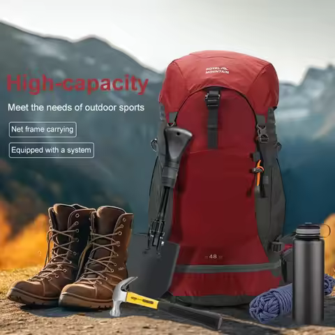 For Men Large Capacity 48L Camping Backpack Travel Bag Outdoor Sport Trekking Hiking Mountaineering 