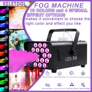 New LED Timer Disco Smoke Machine Remote Control Halloween Smoke Spray Equipment Christmas Wedding P