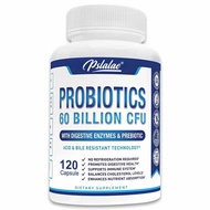 Premium Probiotics 60 Billion CFU with Organic Prebiotics & Digestive Enzymes; Dr. Formulated Probio