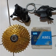 8-speed gropset, Ltwoo brand, A3 series, 8-speed gold Slk cassette sprocket