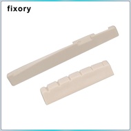 [fixory] Left Handed Acoustic Guitar Saddle Nut Slotted for Guitar Parts Accessories