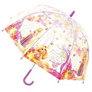 J's Planning - 迪士尼 Disney Princess 長髮公主 日版 圓頂形 透明 兒童 雨傘 小童 長遮 彎手柄 長傘 戶外 便攜 防風 雨具 55cm 樂偑 Rapunzel 迪士