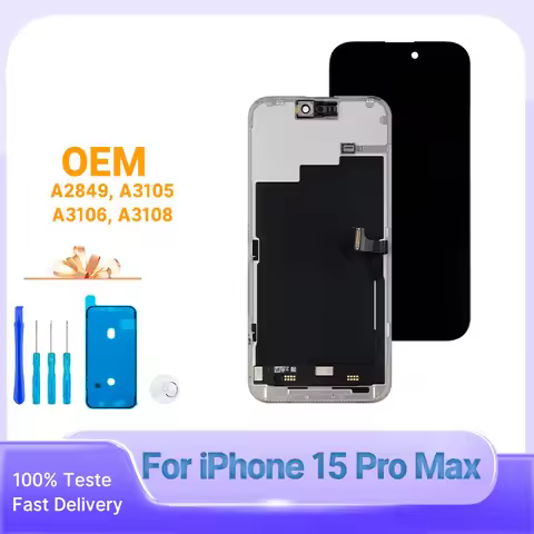AMOLED For iPhone 15 Pro Max LCD Touch Screen For iPhone 15 Pro Max LCD Display New Screen Digitizer
