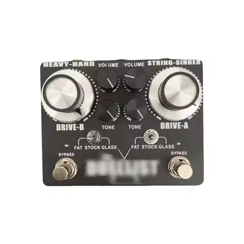 LYR pedal Ly Rock King Tone Duellist Generation 2, black classic speed and distortion dual effect gu