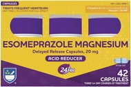 Acid Reducer Esomeprazole Magnesium, 20 mg - 14 Capsules, 3 Pack, 42 Count Total | Heartburn Relief