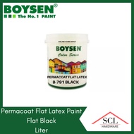 BOYSEN Permacoat Color Series Flat Latex Flat Black Liter