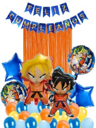 Decoración Paquete Globo Feliz Cumpleaños Dragón Ball Z Goku