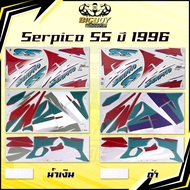 Serpico SS Stickers Year 1996 (Shiny Bright Colors Full) Sticker 96 Kawasaki Serpico150 Ser