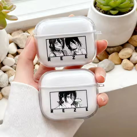 Fashion Reze Anime Case for Airpods Pro3 2 Airpod Cover Manga Devil Kawaii Csm Chibi Airpods 2 4 3rd