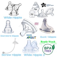 Baby Nipple Original Spiral Avent Nipple Suitable Tommee Toppee Susu Bottle BPA Free Healthy and Qualified Putting Drinking Water with Straw