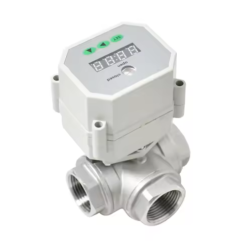 Tonheflow 3 Way Valve DN20 SS304 Motorized Electric Ball Valve for Timer Drain Flow control device