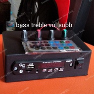 Mini amplifier rakitan 12v plus Subwoofer