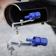 1pc Medium Size Blue Car Turbo Whistle Exhaust Pipe Sound Simulator, Fits 1.6L-2.0L Displacement, Al