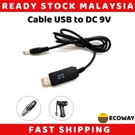 Charger Cable USB 5V to DC 9V 5.5x2.1mm