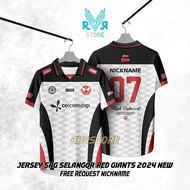Jersey SRG SELANGOR RED GIANTS SPECIAL M6 NEW 2024 (free custom nickname)