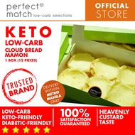 PerfectMatch Low-carb® l Keto Flourless Cloud Bread l Fluffy Mamon l 12 Pieces