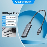 Vention 2 in 1 USB 3.2 Gen2 Adapter 10Gbps Data 100W PD Fast Charging Aluminum Alloy Shell for MacBo