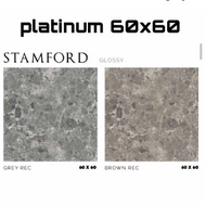STAMFORD REC GLOSSY UK.60X60 DINDING LANTAI KERAMIK PLATINUM