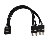 Kabel 9 Pin Y Splitter 1 Female to 2 Male | USB Header 9 Pin Extension Kabel Hub