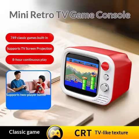 H7 Mini Retro Game Console Wireless Dual Controllers Hd Tv Preloaded 749 Classic Games Two Player Ba