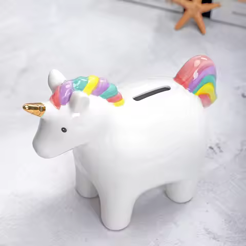 Unicorn Money Cash Box Piggy Bank Large Money Box for Kids Money Safe Coin Box Money Saving Box Coin