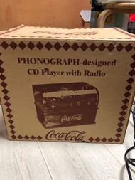 全新 收藏品 中古 懷舊 可口可樂 古典CD機 收音機 Coca Cola  phonograph-designed CD player with radio