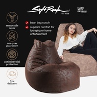SoftRock BEHEMOTH - Leather-Print Upholstery Bean Bag Couch