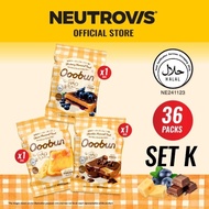 [OOOBUN SET K] 3 Boxes Ooobun HALAL SET K Mixed Toast Bundle 36pcs (Blueberry+Chocolate+Cheese)