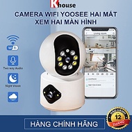 Camera Yoosee 2 MẮT KÉP Trong Nhà 10MPX Xoay 360 Độ, Xem Đêm Có Màu, Có Đàm Thoại, Bảo Hành 12 Tháng