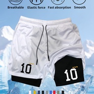 Multi-scene Sport Shorts Men's Quick-dry Dual-layer Shorts For Gym, Outdoor, Home Use Lightweight, B