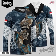 Jersey Mancing lengan panjang kupluk/Baju Mancing Lengan Panjang Kupluk Costum 3D full printing dan 