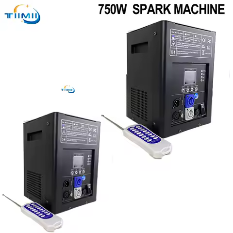 2Pcs 750W Ti Powder Cold Spark Machine Stage Effect Remote Control For Wedding Celebration Lighting 