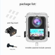 เคสดำน้ำที่มองไม่เห็นสำหรับ DJI Osmo 360ใต้น้ำ40ม. อุปกรณ์ป้องกันซองกันน้ำหมอกสำหรับ DJI Osmo 360อุป