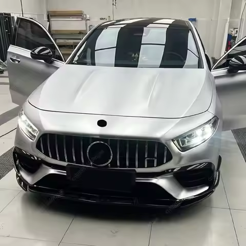 For Mercedes Benz W177 A180 A200 A35 AMG 2023-2025 ABS Tuning Car Front Bumper Lip Splitter Diffuser