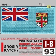 FL-193 I-B93 FIJI FLAG LOGO EMBROIDERY PATCH FLAG