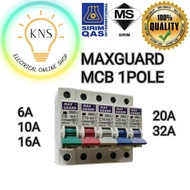 MAXGUARD 6A 10A 16A 20A 32A MCB 6KA