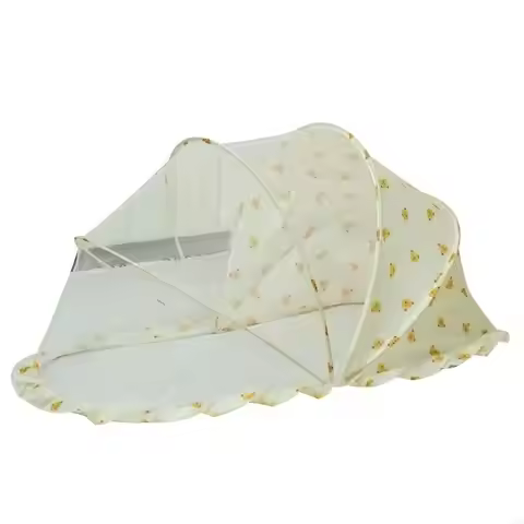 L41D Half Sun Blocking Nursery Bed Canopy Dense Mesh Fabric Netting Tent Feature Easy Assembly for I