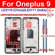 กรอบสำหรับ Oneplus 1+ 9R 9 10 Pro 9RT 5G ฝาครอบด้านหน้าตรงกลางตัวเรือนพร้อมอะไหล่และเครื่องมือด้านข้