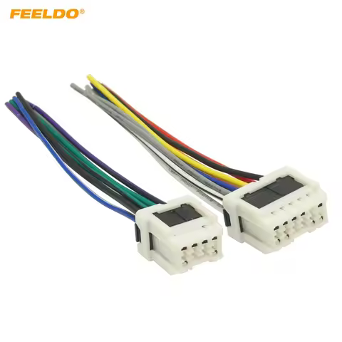 FEELDO 1Set Car Stereo Power Wiring Harness Adapter For Old NISSAN Micra Patrol Skyline Sunny Primer