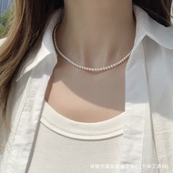 诸暨珍珠3-4mm天然淡水akoya小米链极光近正圆baby珠锁骨链叠戴Zhuji Pearl 3-4mm Natural Freshwater ak20251013